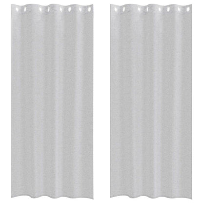 Tenda in Velo 2 pcs Grigio chiaro 225 x 140 cm Poliestere | homemem39