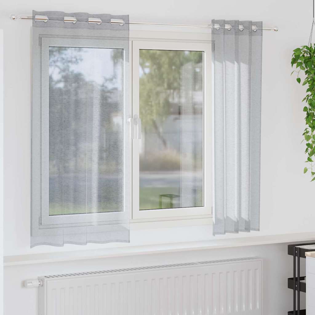 Tenda in Velo 2 pcs Grigio scuro 175 x 140 cm Poliestere | homemem39