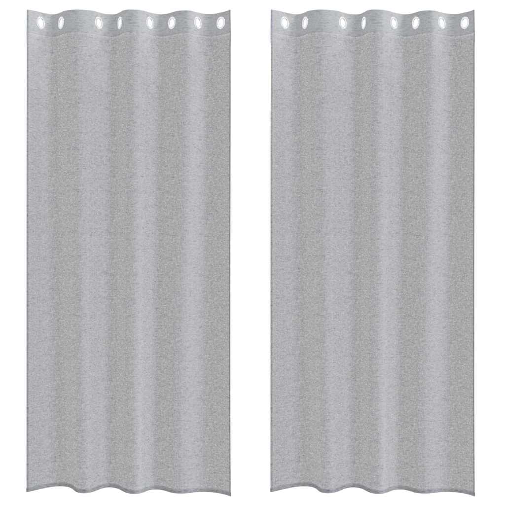 Tenda in Velo 2 pcs Grigio scuro 245 x 140 cm Poliestere | homemem39