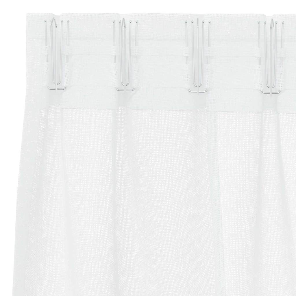 Tenda in Velo con tende 2 pcs Bianco 175 x 140 cm Poliestere | homemem39
