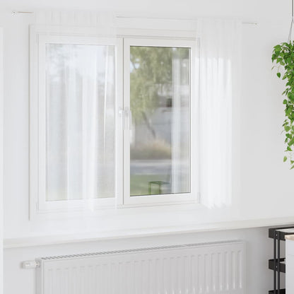 Tenda in Velo con tende 2 pcs Bianco 175 x 140 cm Poliestere | homemem39
