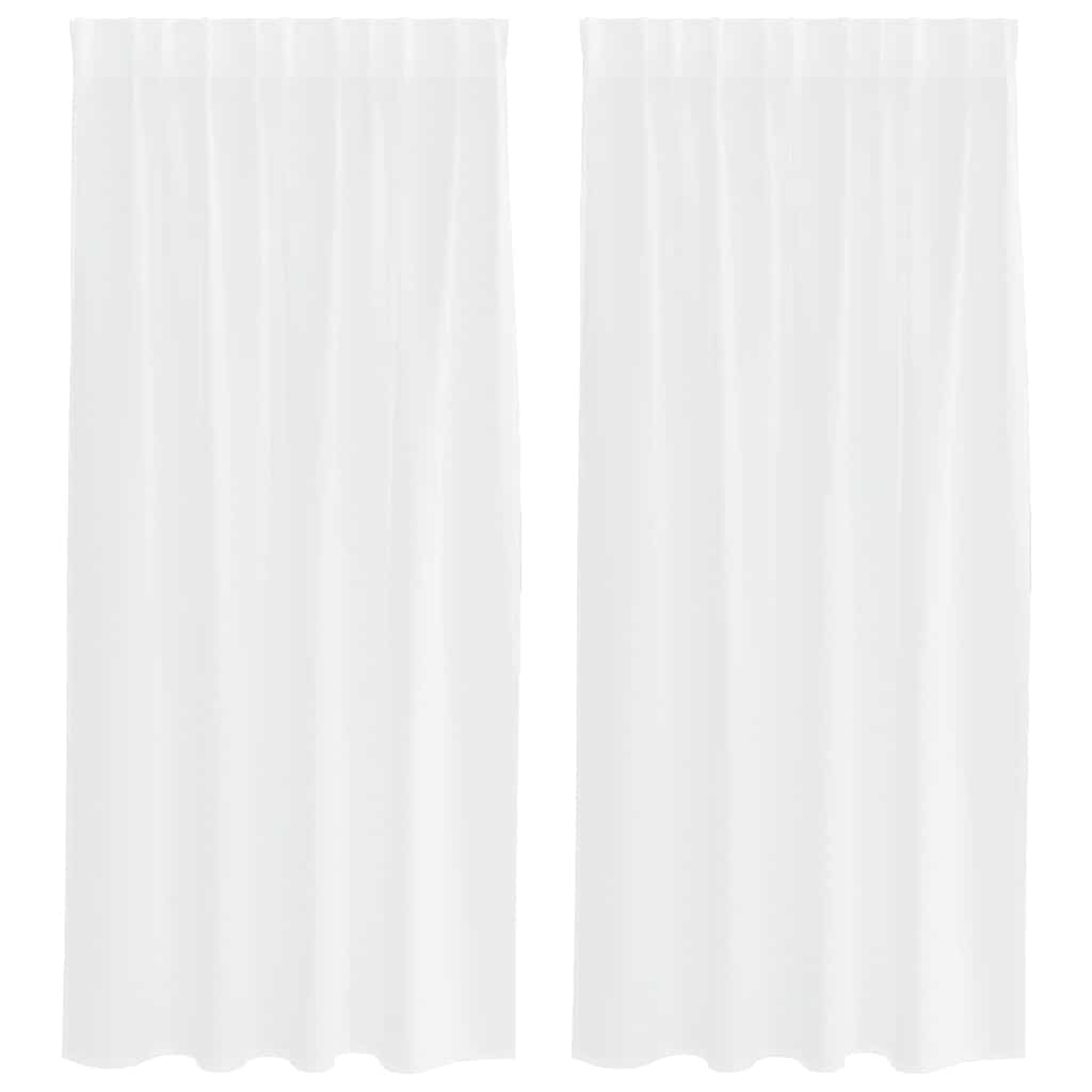 Tenda in Velo con tende 2 pcs Bianco 175 x 140 cm Poliestere | homemem39