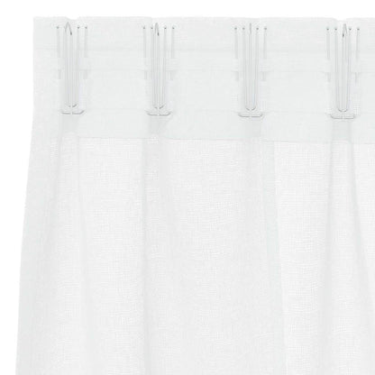 Tenda in Velo con tende 2 pcs Bianco 245 x 140 cm Poliestere | homemem39