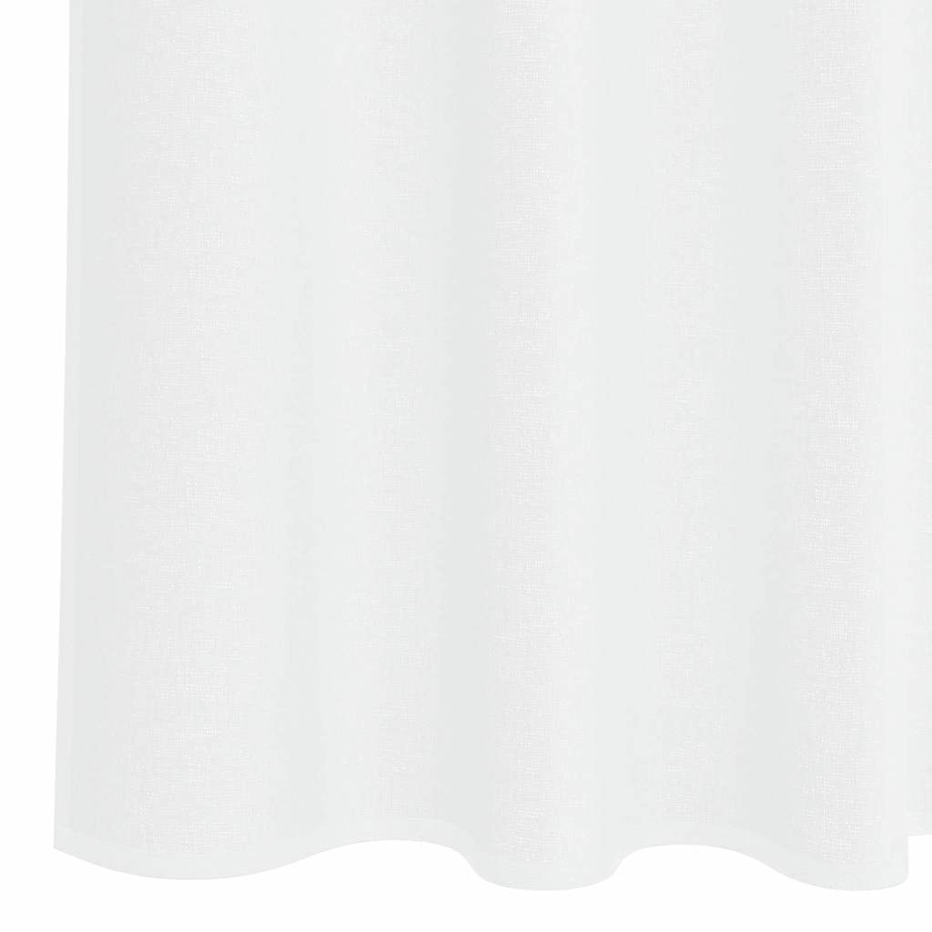 Tenda in Velo con tende 2 pcs Bianco 260 x 140 cm Poliestere | homemem39