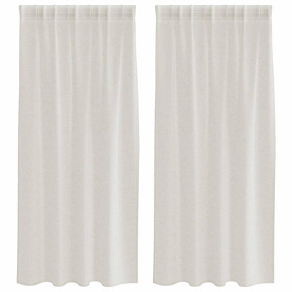 Tenda in Velo con tende 2 pcs Crema 175 x 140 cm Poliestere | homemem39