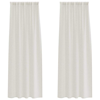 Tenda in Velo con tende 2 pcs Crema 260 x 140 cm Poliestere | homemem39