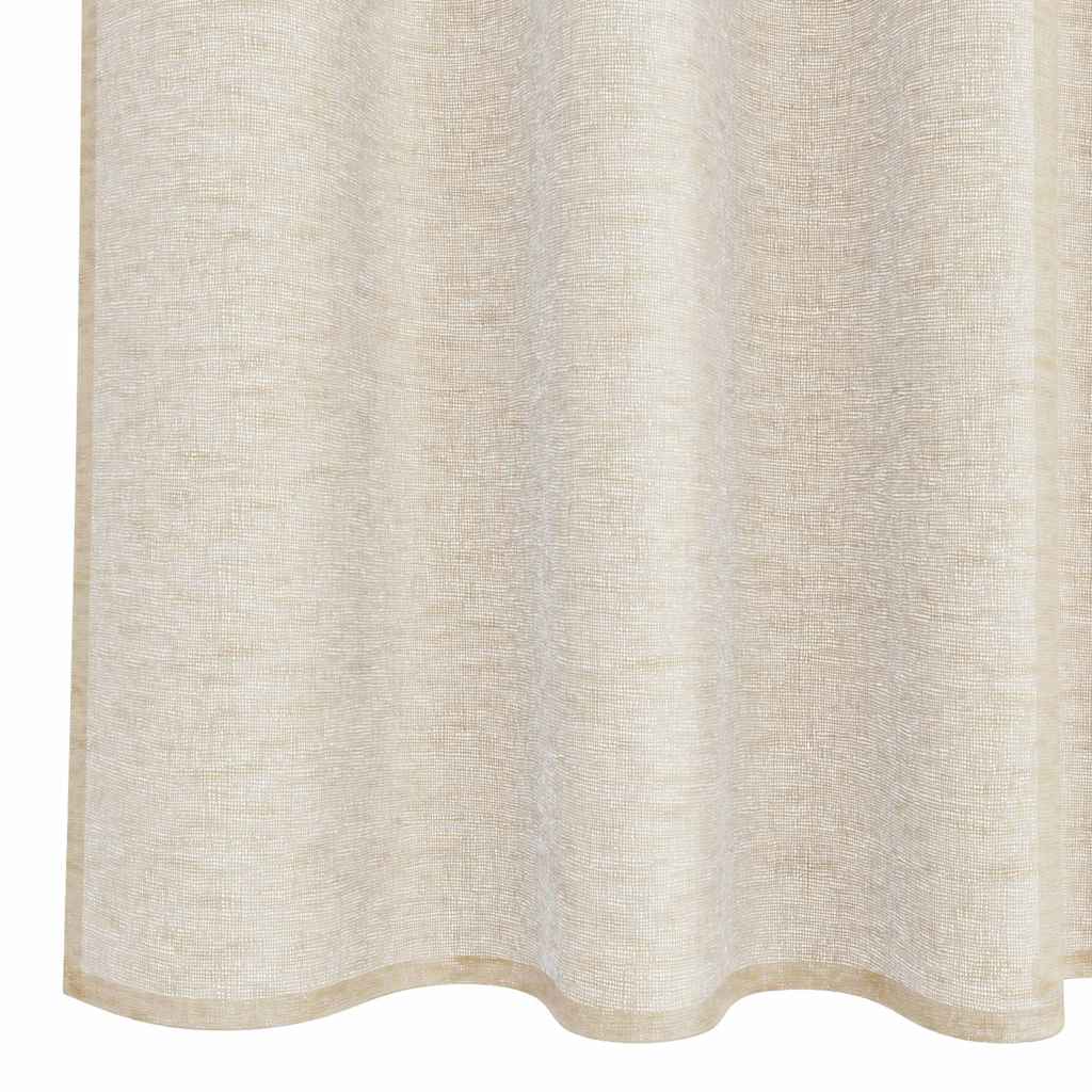 Tenda in Velo con tende 2 pcs Sabbia 175 x 140 cm Poliestere | homemem39