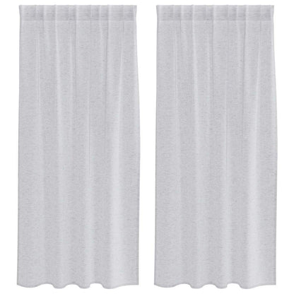 Tenda in Velo 2 pcs Grigio chiaro 175 x 140 cm Poliestere | homemem39