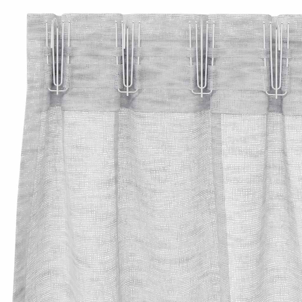 Tenda in Velo 2 pcs Grigio chiaro 225 x 140 cm Poliestere | homemem39