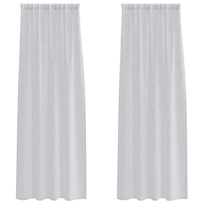 Tenda in Velo 2 pcs Grigio chiaro 225 x 140 cm Poliestere | homemem39