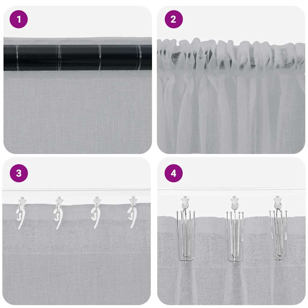 Tenda in Velo 2 pcs Grigio scuro 140 x 140 cm Poliestere | homemem39