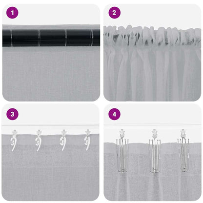 Tenda in Velo 2 pcs Grigio scuro 140 x 140 cm Poliestere | homemem39