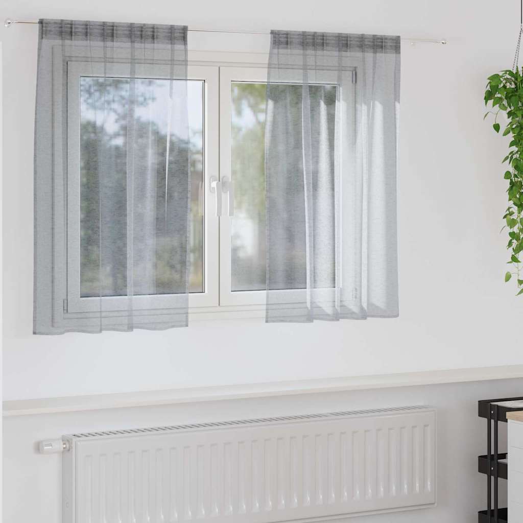 Tenda in Velo 2 pcs Grigio scuro 140 x 140 cm Poliestere | homemem39