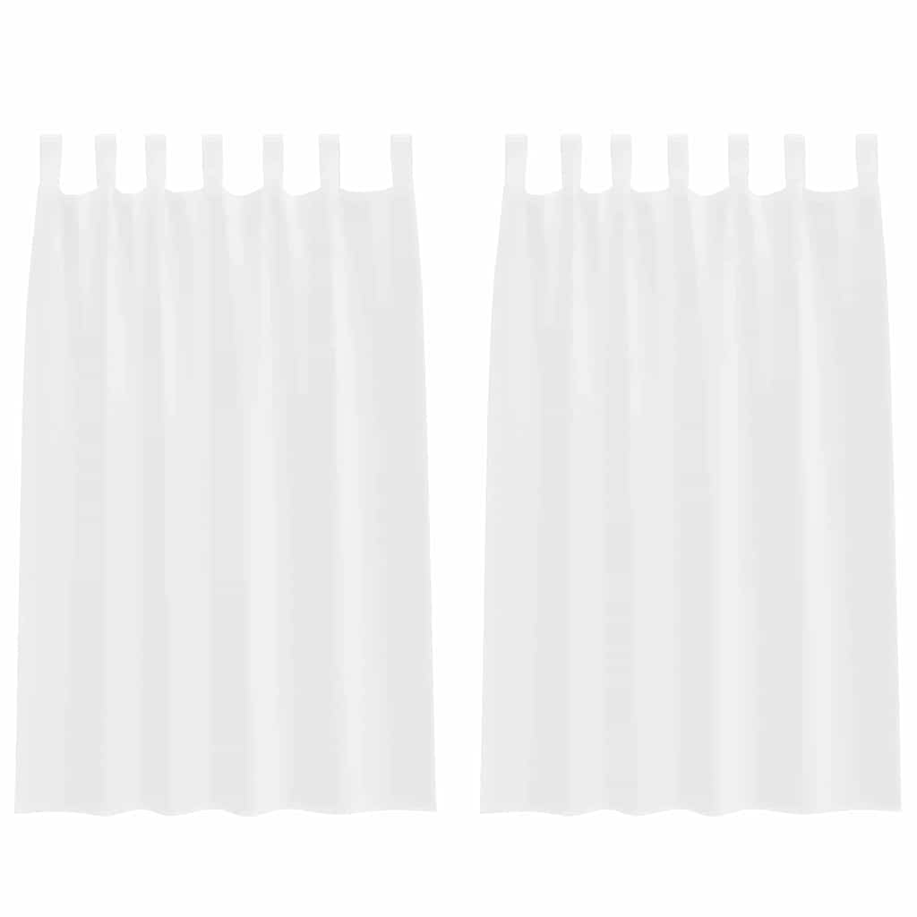 Tenda in Velo con tende 2 pcs Bianco 175 x 140 cm Poliestere | homemem39