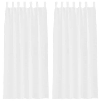 Tenda in Velo con tende 2 pcs Bianco 245 x 140 cm Poliestere | homemem39