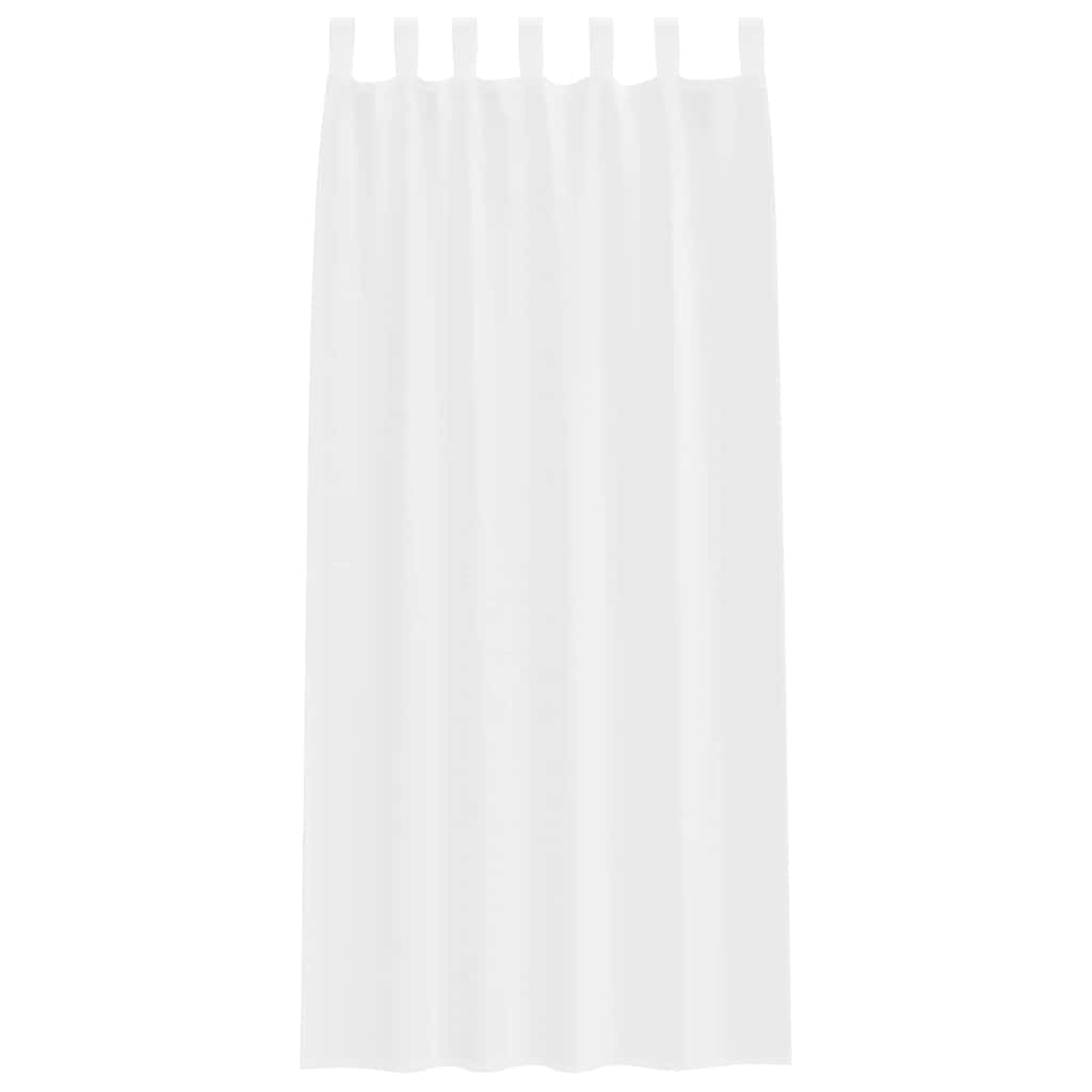 Tenda in Velo con tende 2 pcs Bianco 245 x 140 cm Poliestere | homemem39