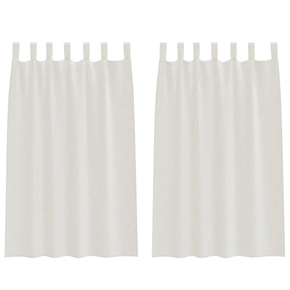 Tenda in Velo con tende 2 pcs Crema 175 x 140 cm Poliestere | homemem39