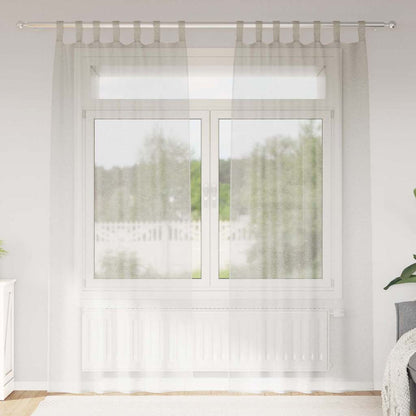 Tenda in Velo con tende 2 pcs Crema 225 x 140 cm Poliestere | homemem39