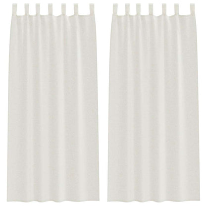 Tenda in Velo con tende 2 pcs Crema 260 x 140 cm Poliestere | homemem39