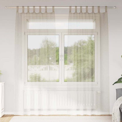 Tenda in Velo con tende 2 pcs Sabbia 225 x 140 cm Poliestere | homemem39