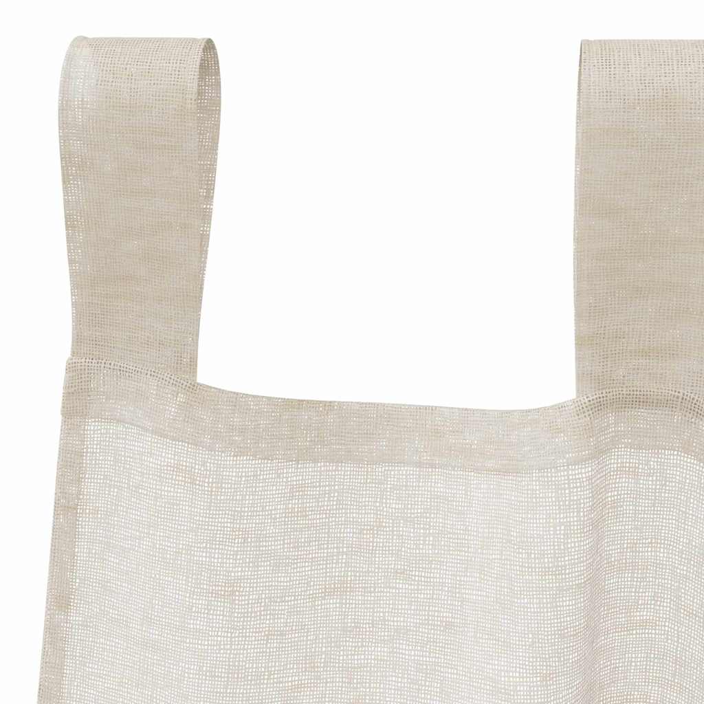 Tenda in Velo con tende 2 pcs Sabbia 245 x 140 cm Poliestere | homemem39
