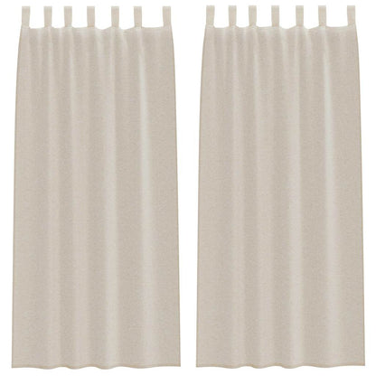 Tenda in Velo con tende 2 pcs Sabbia 245 x 140 cm Poliestere | homemem39