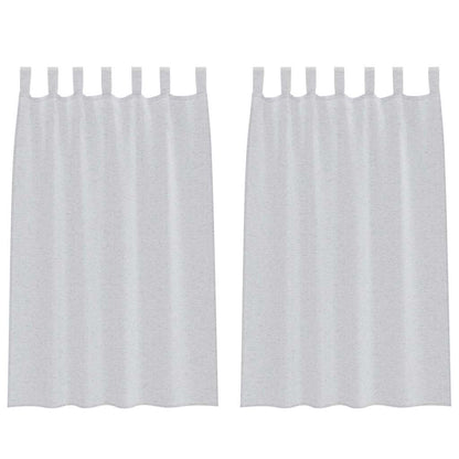 Tenda in Velo 2 pcs Grigio chiaro 175 x 140 cm Poliestere | homemem39