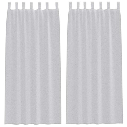 Tenda in Velo 2 pcs Grigio chiaro 245 x 140 cm Poliestere | homemem39