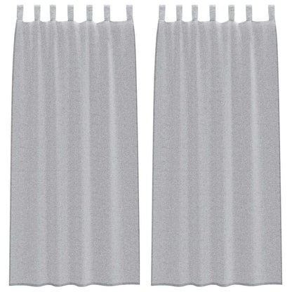 Tenda in Velo 2 pcs Grigio scuro 225 x 140 cm Poliestere | homemem39