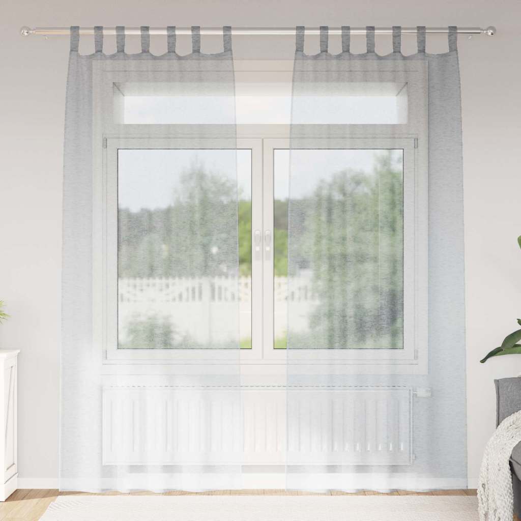 Tenda in Velo 2 pcs Grigio scuro 245 x 140 cm Poliestere | homemem39