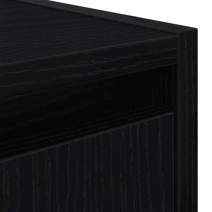 Comodino a Muro Rovere Nero 38x34x40 cm - homemem39