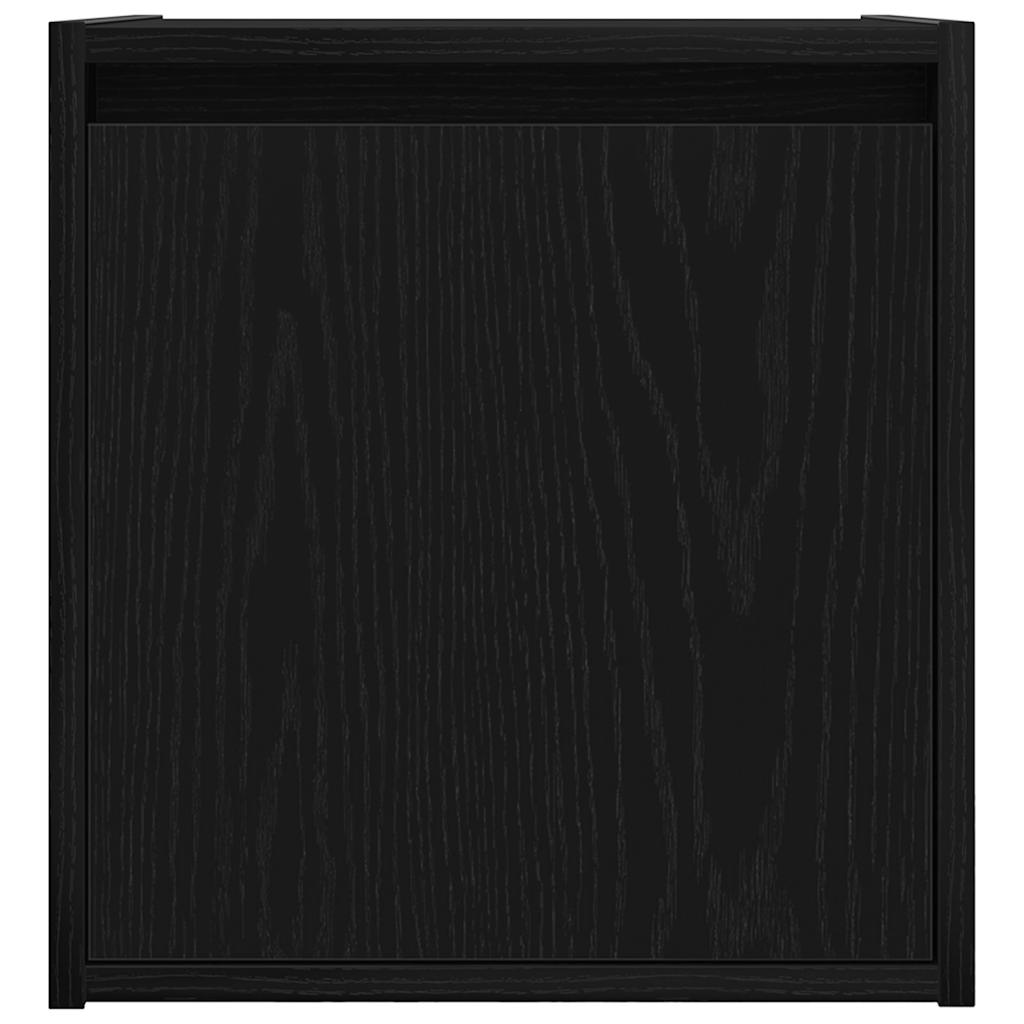 Comodini a Muro 2 pz Rovere Nero 38x34x40 cm - homemem39