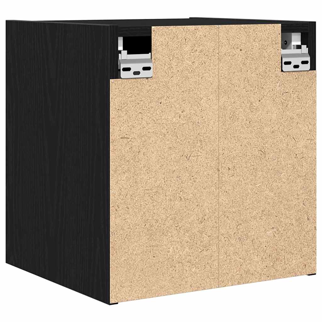 Comodini a Muro 2 pz Rovere Nero 38x34x40 cm - homemem39