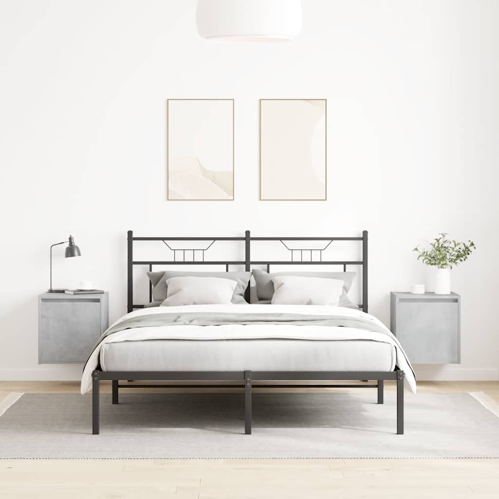 Comodini a Muro 2 pz Grigio Cemento 38x34x40 cm - homemem39