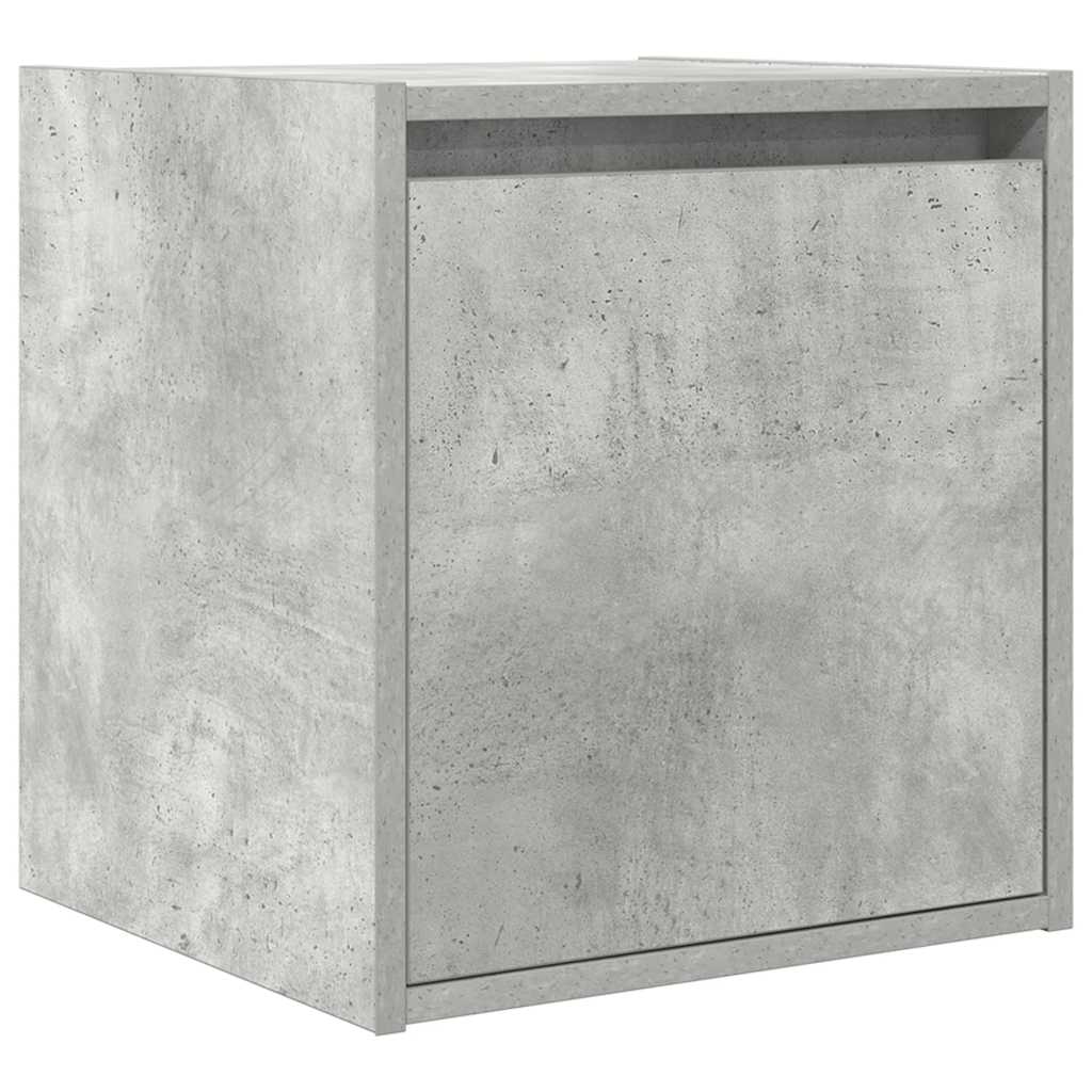 Comodini a Muro 2 pz Grigio Cemento 38x34x40 cm - homemem39