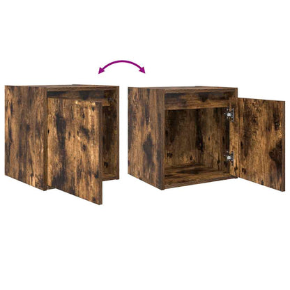 Comodini a Muro 2 pz Rovere Fumo 38x34x40 cm - homemem39