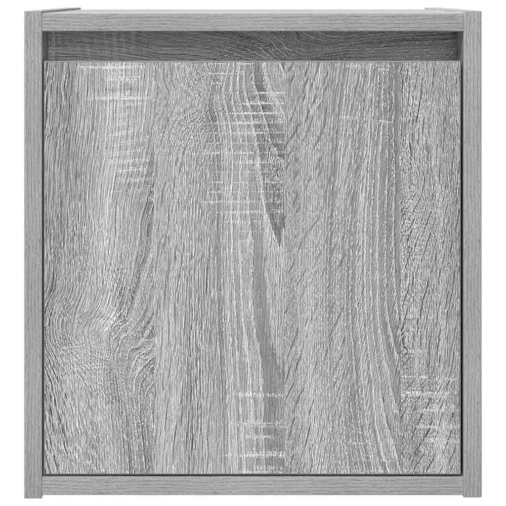 Comodino a Muro Grigio Sonoma 38x34x40 cm - homemem39