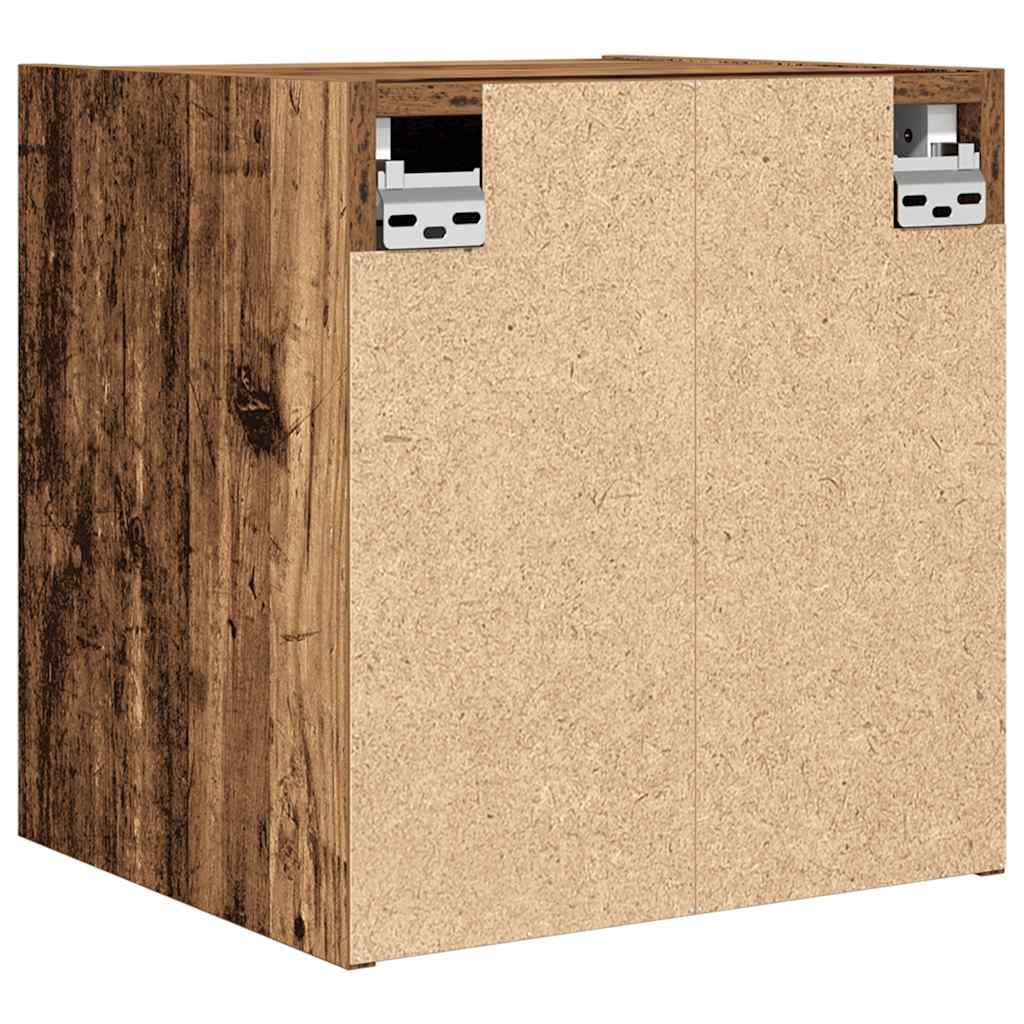 Comodino a Muro Legno Antico 38x34x40 cm - homemem39