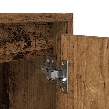 Comodino a Muro Legno Antico 38x34x40 cm - homemem39