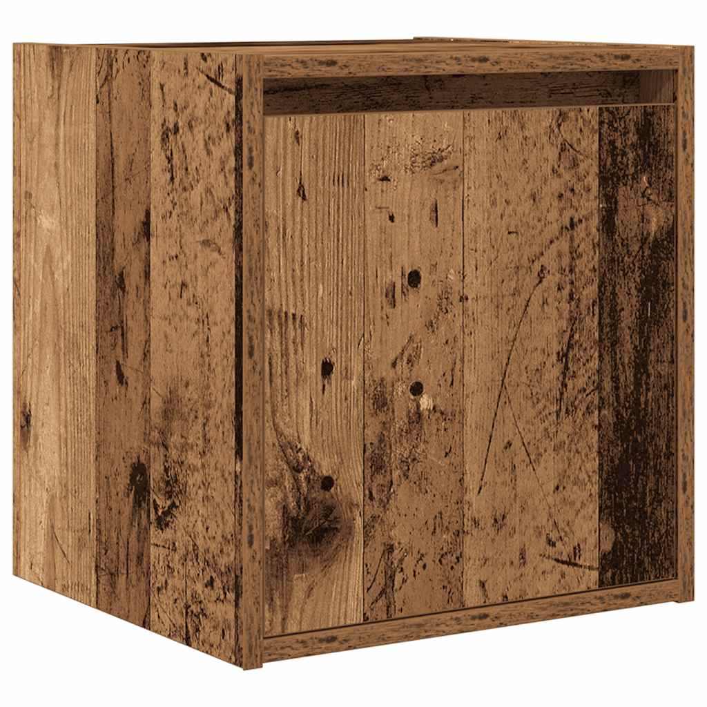 Comodini a Muro 2 pz Legno Antico 38x34x40 cm - homemem39