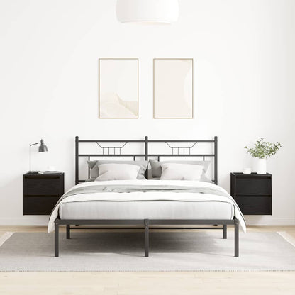 Comodini a Muro 2 pz Rovere Nero 38x34x40 cm - homemem39