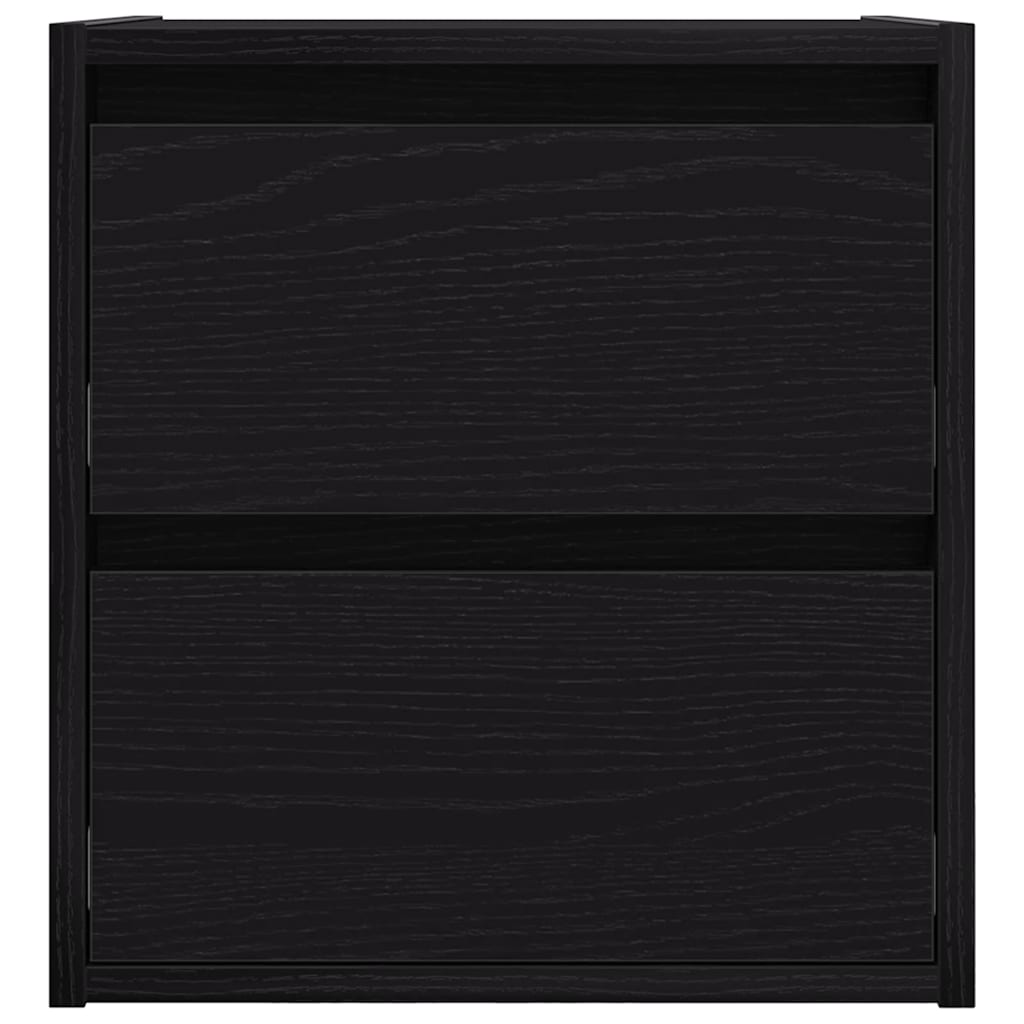 Comodini a Muro 2 pz Rovere Nero 38x34x40 cm - homemem39