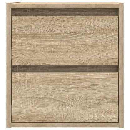 Comodino a Muro Rovere Sonoma 38x34x40 cm - homemem39