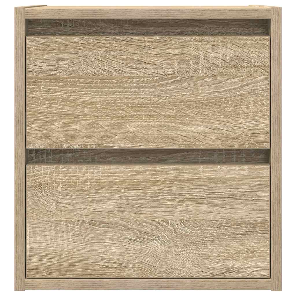 Comodini a Muro 2 pz Rovere Sonoma 38x34x40 cm - homemem39