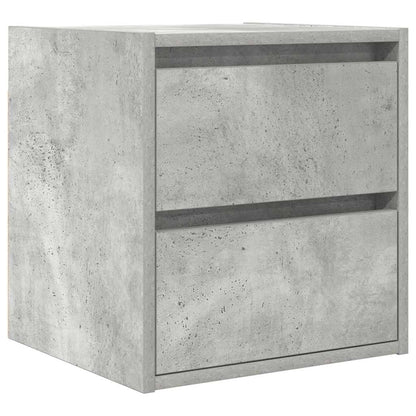 Comodini a Muro 2 pz Grigio Cemento 38x34x40 cm - homemem39