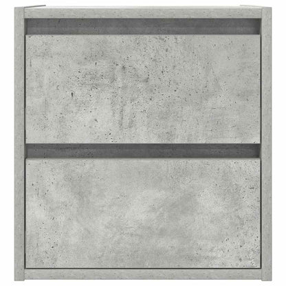 Comodini a Muro 2 pz Grigio Cemento 38x34x40 cm