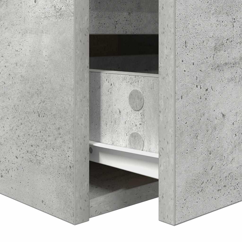 Comodini a Muro 2 pz Grigio Cemento 38x34x40 cm