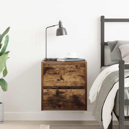 Comodino a Muro Rovere Fumo 38x34x40 cm