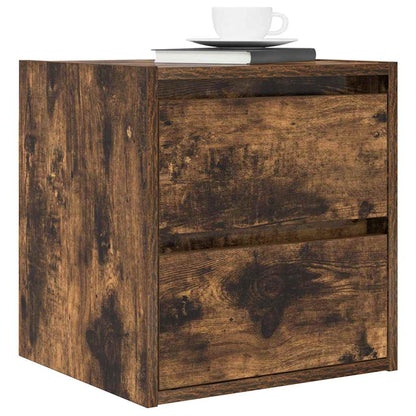 Comodino a Muro Rovere Fumo 38x34x40 cm