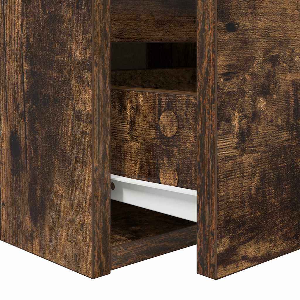Comodino a Muro Rovere Fumo 38x34x40 cm